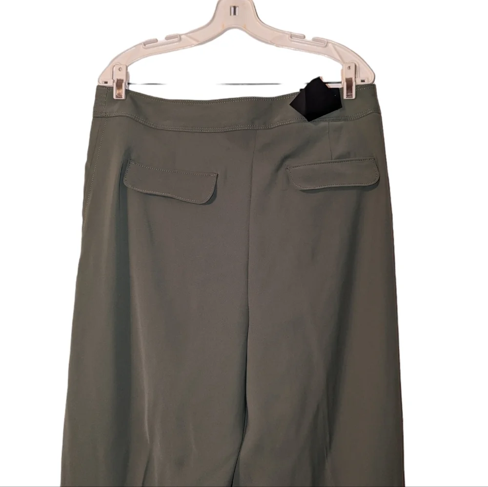 NWT Banana Republic High Rise Belted Wide Leg Trouser Pants 14 Long - Picture 8 of 13